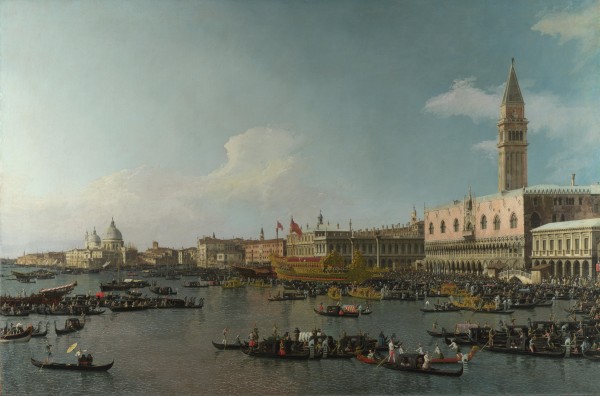The Basin of San Marco on Ascension Day, Venice by Luca Carlevarijs